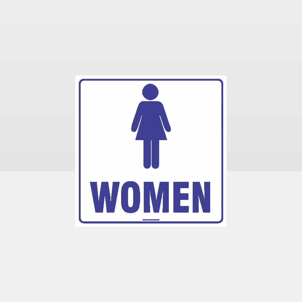 Women Toilet White Background Sign