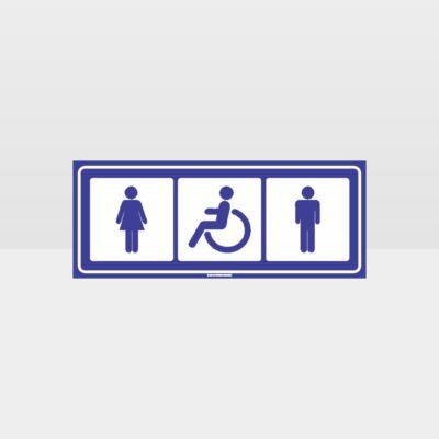 Male Female Accessible Toilets Sign