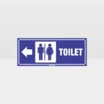 Toilet Left Arrow Sign