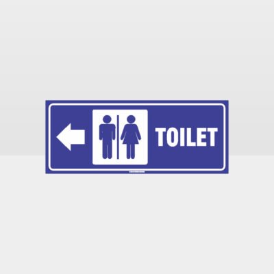 Toilet Left Arrow Sign