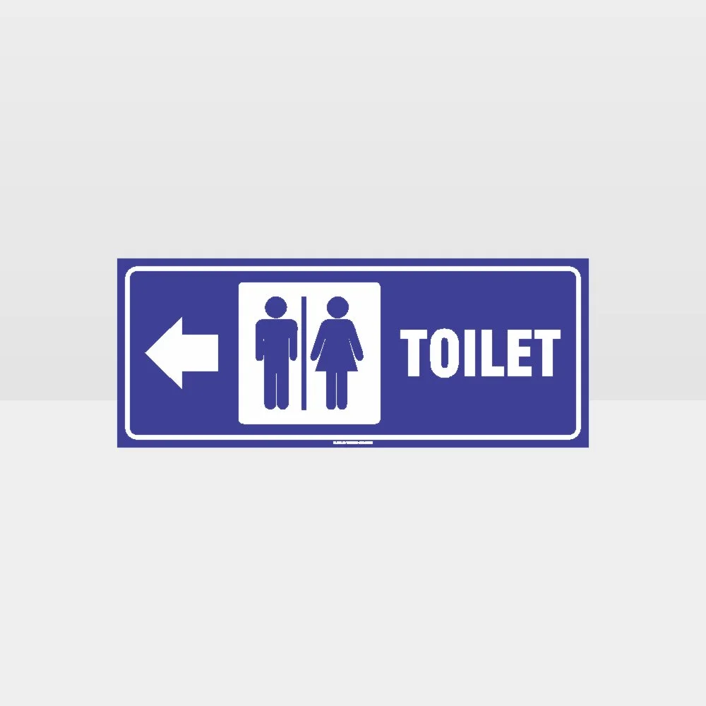 Toilet Left Arrow Sign