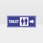 Toilet Right Arrow Sign