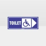 Accessible Toilet Right Arrow Sign