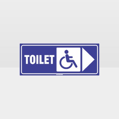 Accessible Toilet Right Arrow Sign