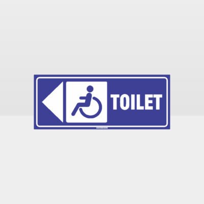 Accessible Toilet Left Arrow Sign