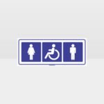 Male Female Accessible Toilets Sign