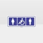 Male Female Accessible Toilets Sign