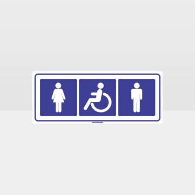 Male Female Accessible Toilets Sign
