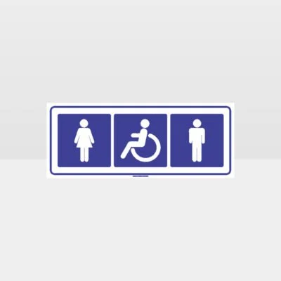 Male Female Accessible Toilets Sign