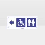 Male Female Accessible Toilets Right Arrow Sign