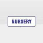 Nursery White Background Sign
