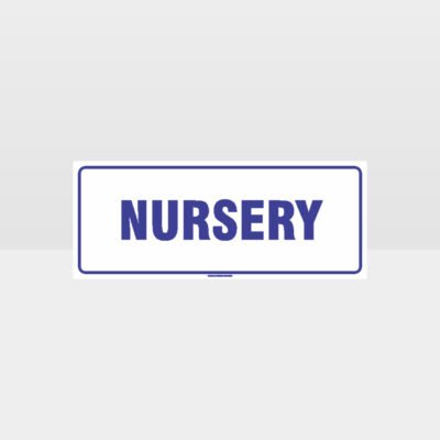 Nursery White Background Sign
