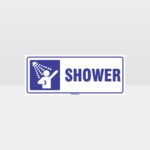 Shower Symbol White Background Sign
