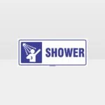 Shower Symbol White Background Sign