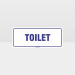 Toilet White Background Sign