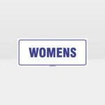 Womens Toilet White Background Sign