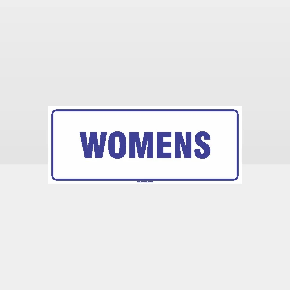 Womens Toilet White Background Sign