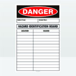 Danger Hazard Identification Board Sign