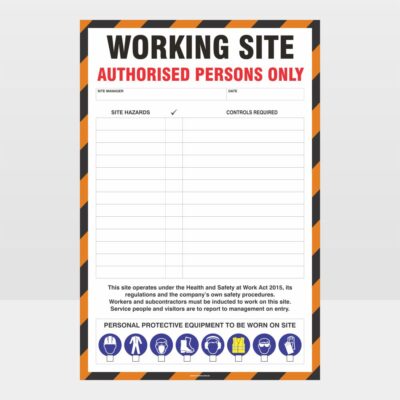 Working Site Authorised Persons Only