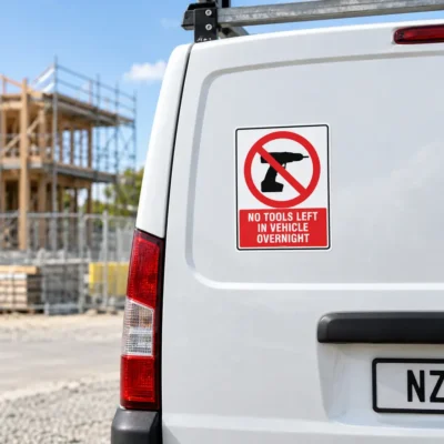 No Tools Left In Vehicle Sign NZ