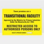 Transitional Facility Sign