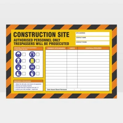 Construction Site Authorised Personnel Only Sign