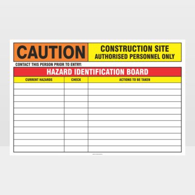 Caution Construction Site Sign