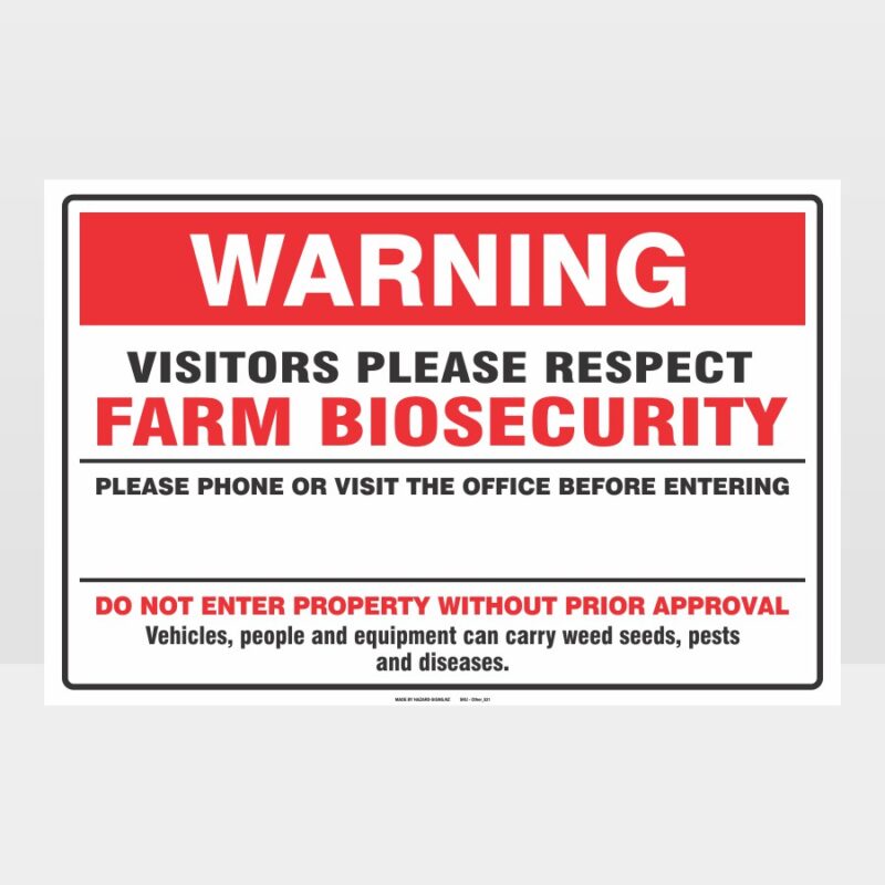 Farm Biosecurity Sign