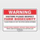 Farm Biosecurity Sign