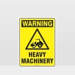 Warning Heavy Machinery Roller Sign