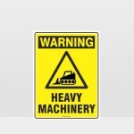 Warning Heavy Machinery Bulldozer Sign