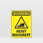 Warning Heavy Machinery Bulldozer Sign