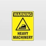 Warning Heavy Machinery Bulldozer Sign