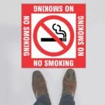 No Smoking Floor Sign
