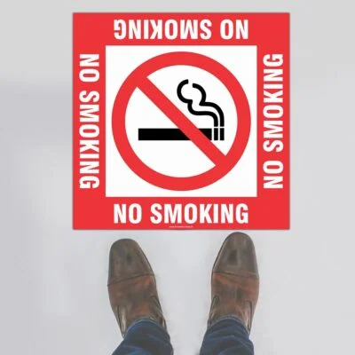No Smoking Floor Sign