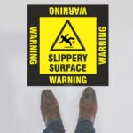 Warning Slippery Surface Floor Sign