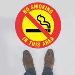 No Smoking In This Area Floor Sign