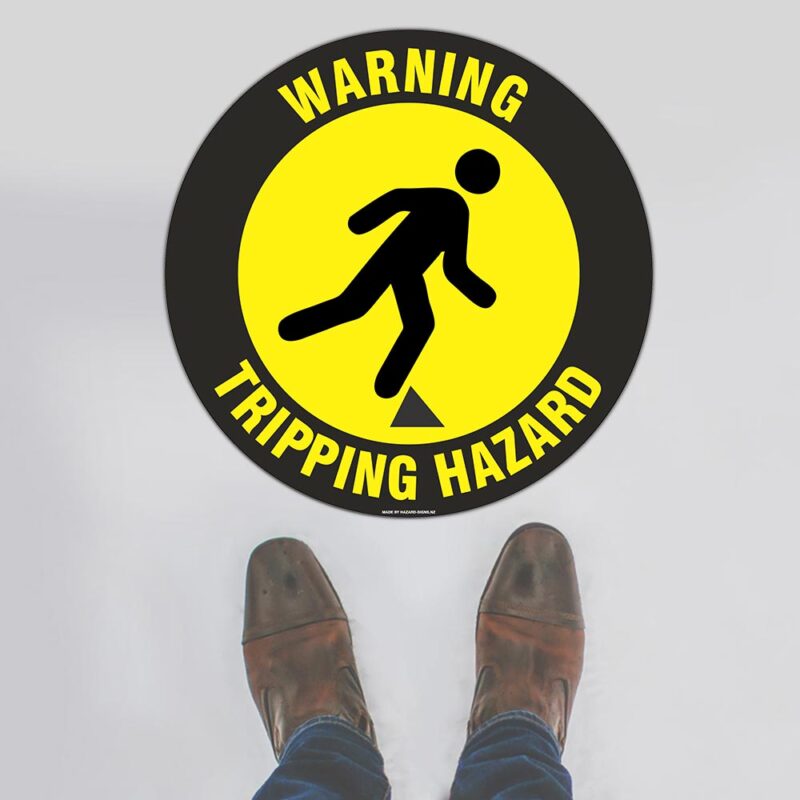 Warning Tripping Hazard Floor Sign