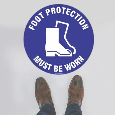 Foot Protection Floor Sign