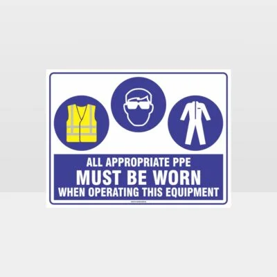 Appropriate PPE Must Be Worn When Operating This Equipment 446