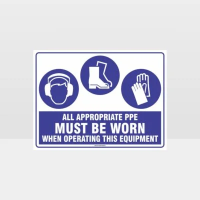 Appropriate PPE Must Be Worn When Operating This Equipment 448