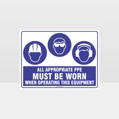 Appropriate PPE Must Be Worn When Operating This Equipment 450