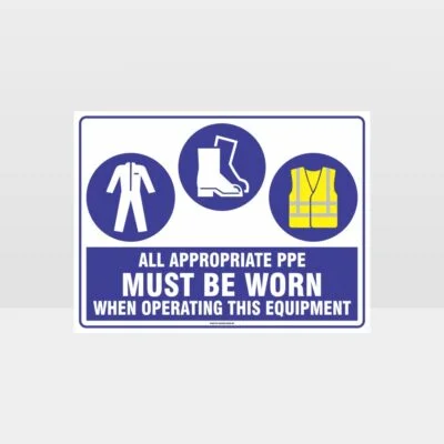 Appropriate PPE Must Be Worn When Operating This Equipment 452