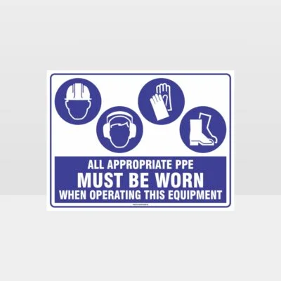 Appropriate PPE Must Be Worn When Operating This Equipment 454
