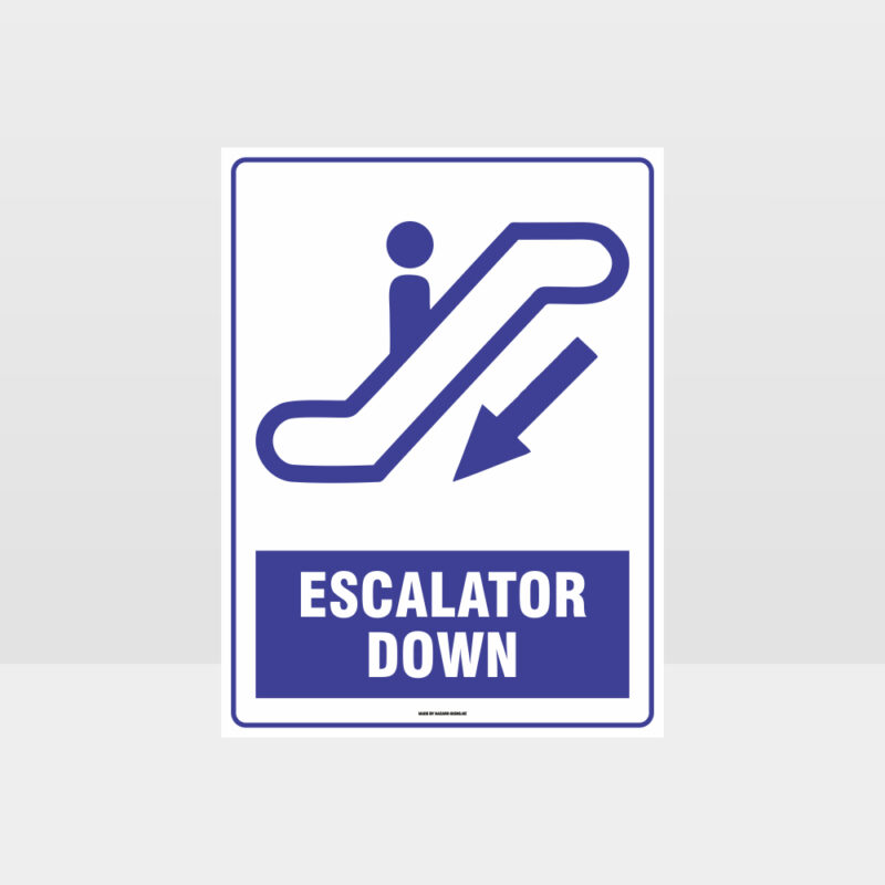 Escalator Down Sign