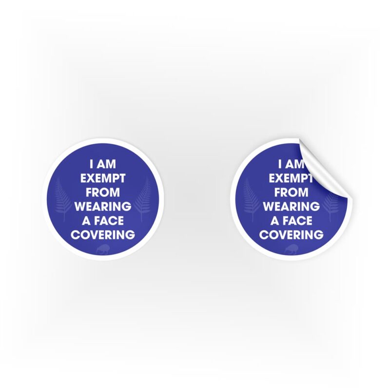 Face Covering Exemption Stickers