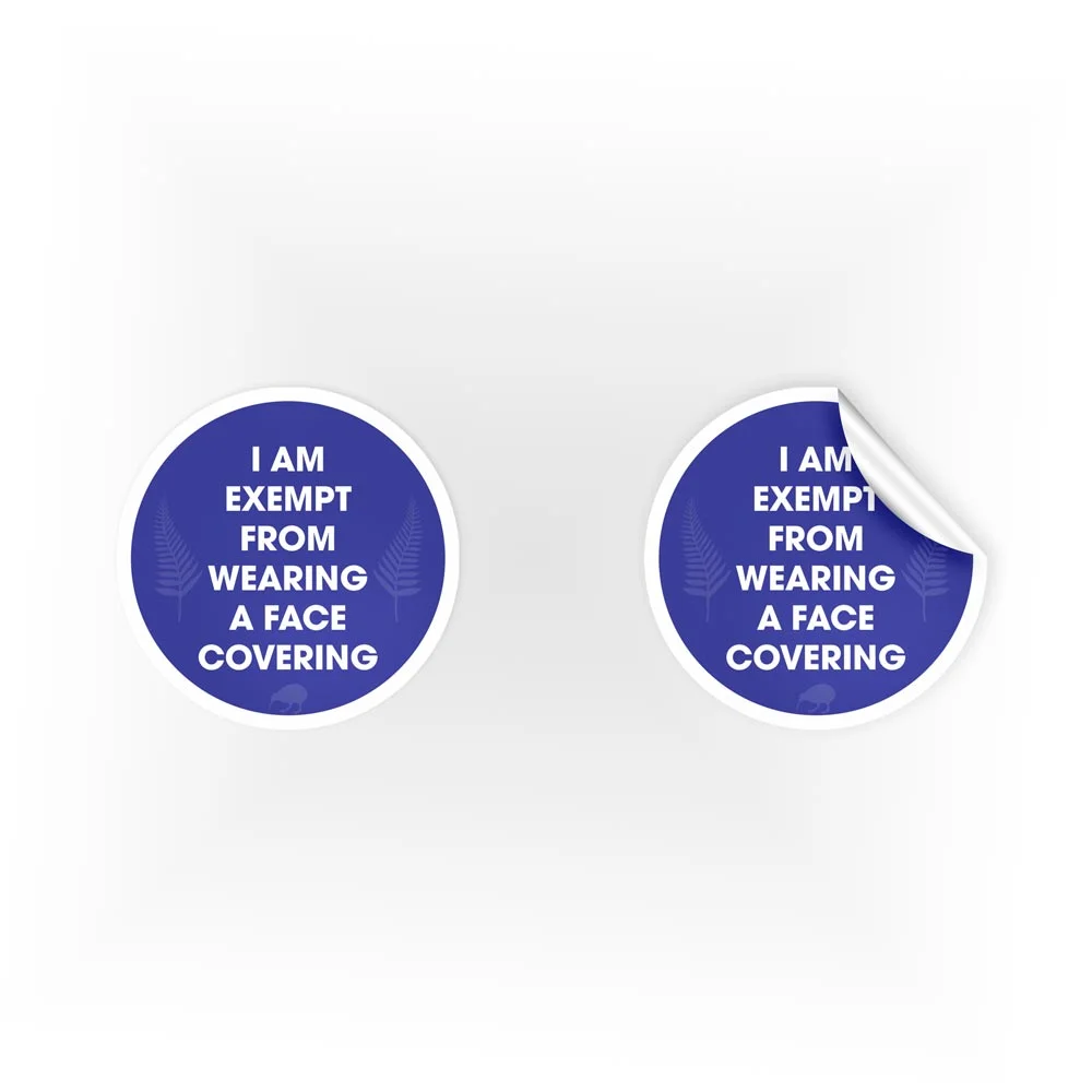 Face Covering Exemption Stickers