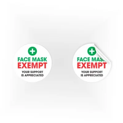 Face Mask Exempt Stickers