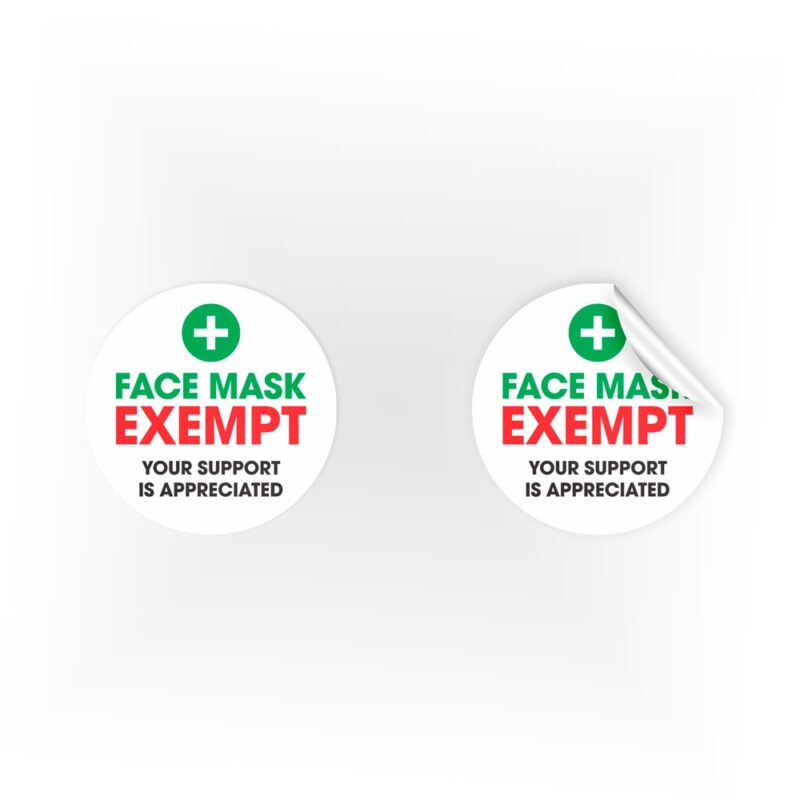 Face Mask Exempt Stickers