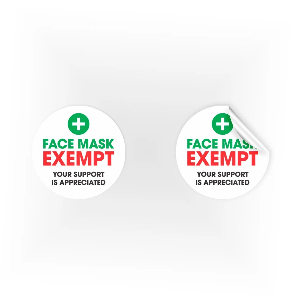 Face Mask Exempt Stickers